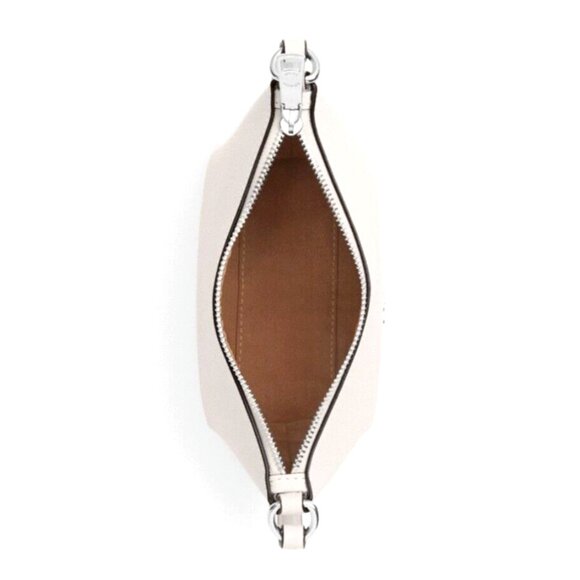 New Coach CW336 Zip Top Crossbody Bag Leather Chalk - Picture 4 of 4